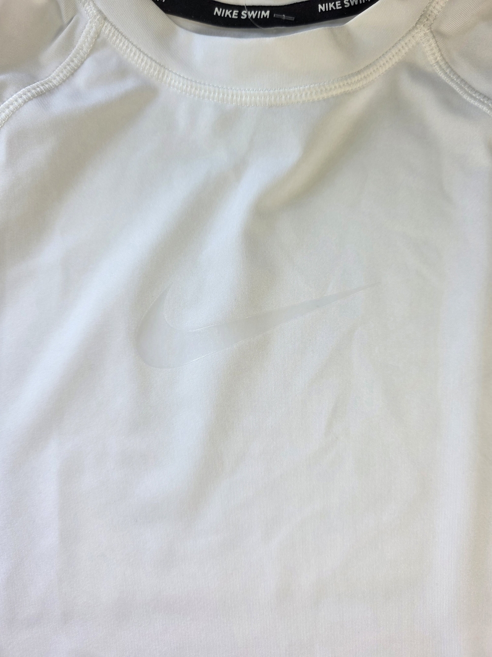 NWT Nike Swim White Performance Tank with Subtle Swoosh